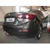 M135A GALIA Полностью оцинкованный фаркоп на Mazda 3 седан 2013-2019. Подрозетник убирается за бампер. Тип шара: A. Установка без выреза бампера. Нагрузки: 1800/90 кг, масса фаркопа 17,82 кг