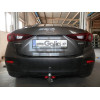 M135A GALIA Полностью оцинкованный фаркоп на Mazda 3 седан 2013-2019. Подрозетник убирается за бампер. Тип шара: A. Установка без выреза бампера. Нагрузки: 1800/90 кг, масса фаркопа 17,82 кг