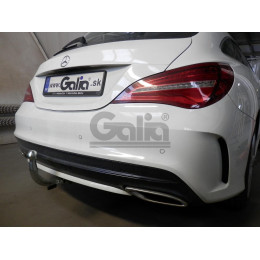 M146A GALIA Полностью оцинкованный фаркоп на Mercedes CLA-Class c117 купе / X117 универсал 2013-2019. Подрозетник убирается за бампер. Тип шара: A. Невидимый вырез 