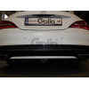 M146A GALIA Полностью оцинкованный фаркоп на Mercedes CLA-Class c117 купе / X117 универсал 2013-2019. Подрозетник убирается за бампер. Тип шара: A. Невидимый вырез бампера. Нагрузки: 1700/100 кг, масса фаркопа 15,32 кг