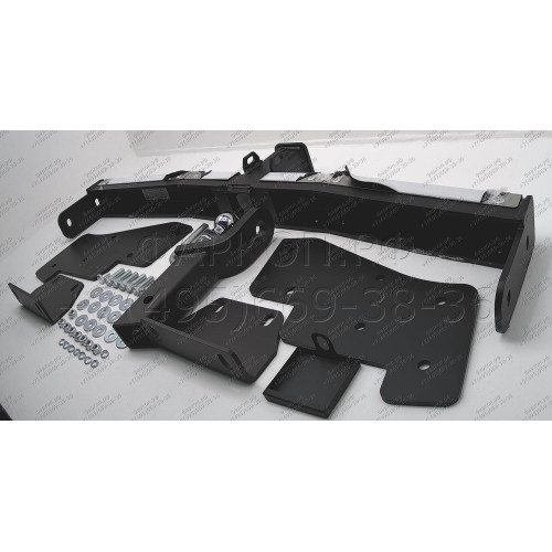 MPJ-99-991124.00 PT GROUP Фаркоп с нержавеющей накладкой на Mitsubishi Pajero III 2000-2008, IV 2008-2020 без подрезки бампера. Тип шара: E (легкосъемный шар под квадрат). Нагрузки: 3500/135 кг, масса фаркопа 25,5 кг (без электрики в комплекте)