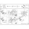 N055A GALIA Полностью оцинкованный фаркоп на Nissan X-Trail T32 2014-2022, Renault Koleos 2016-2020. Тип шара: A. Без выреза бампера. Нагрузки: 2000/100 кг, масса фаркопа 20,72 кг