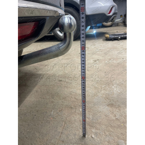 N055A GALIA Полностью оцинкованный фаркоп на Nissan X-Trail T32 2014-2022, Renault Koleos 2016-2020. Тип шара: A. Без выреза бампера. Нагрузки: 2000/100 кг, масса фаркопа 20,72 кг