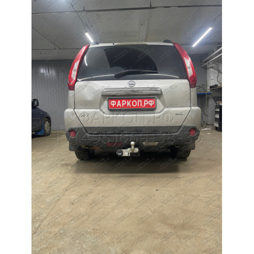 N103-F Лидер-плюс ТСУ для Nissan X-Trail 2007-2014 без выреза бампера. Нагрузки: 2000/100 кг, масса фаркопа 23,42 кг (без электрики в комплекте)