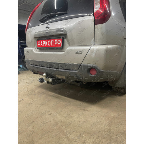 N103-F Лидер-плюс ТСУ для Nissan X-Trail 2007-2014 без выреза бампера. Нагрузки: 2000/100 кг, масса фаркопа 23,42 кг (без электрики в комплекте)