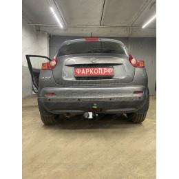 N116-A Лидер-плюс ТСУ для Nissan Juke только 2WD, кроме авто с двигателем 1.6 Turbo 2011-2019 без выреза бампера. Нагрузки: 1100/75 кг, масса фаркопа 14,24 кг (без эле