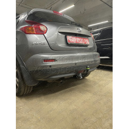 N116-A Лидер-плюс ТСУ для Nissan Juke только 2WD, кроме авто с двигателем 1.6 Turbo 2011-2019 без выреза бампера. Нагрузки: 1100/75 кг, масса фаркопа 14,24 кг (без эле