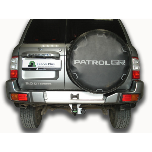 N123-A Лидер-плюс ТСУ для Nissan Patrol Y61 1997-2010 без выреза бампера. Нагрузки: 1500/75 кг, масса фаркопа 16,26 кг (без электрики в комплекте)