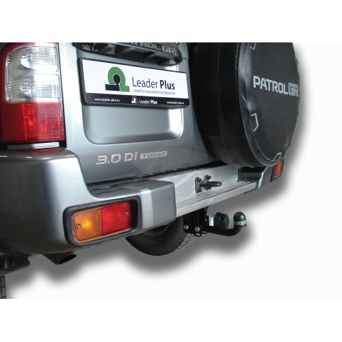 N123-A Лидер-плюс ТСУ для Nissan Patrol Y61 1997-2010 без выреза бампера. Нагрузки: 1500/75 кг, масса фаркопа 16,26 кг (без электрики в комплекте)