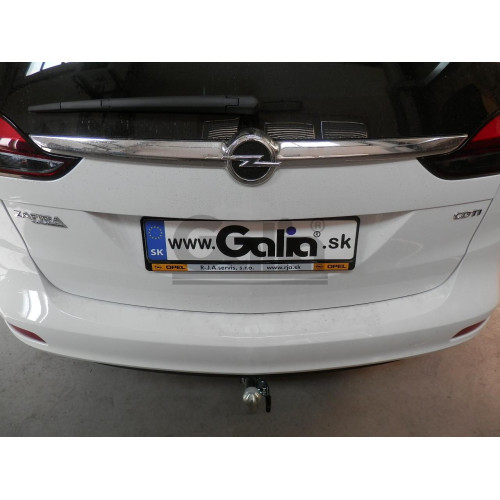 O062A GALIA Полностью оцинкованный фаркоп на Opel Zafira Tourer C 2012-2019. Подрозетник убирается за бампер. Тип шара: A. Невидимый вырез бампера. Нагрузки: 1700/75 кг, масса фаркопа 18,22 кг
