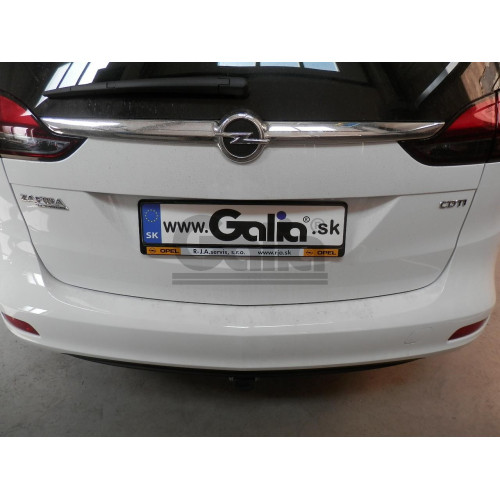 O062A GALIA Полностью оцинкованный фаркоп на Opel Zafira Tourer C 2012-2019. Подрозетник убирается за бампер. Тип шара: A. Невидимый вырез бампера. Нагрузки: 1700/75 кг, масса фаркопа 18,22 кг