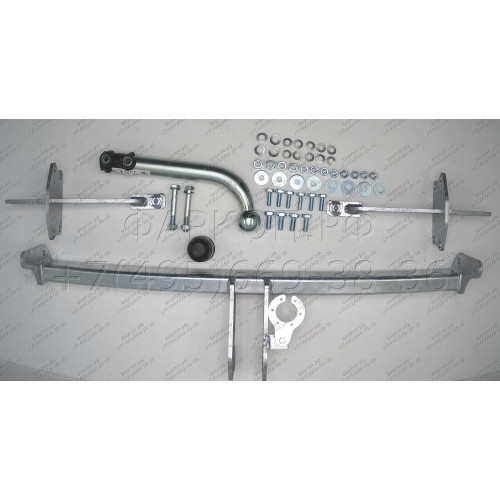 O063A GALIA Полностью оцинкованный фаркоп на Opel Mokka 2012-2019, Chevrolet Tracker 2013-2015. Подрозетник убирается за бампер. Тип шара: A. Невидимый вырез бампера. Нагрузки: 1500/75 кг, масса фаркопа 16,22 кг