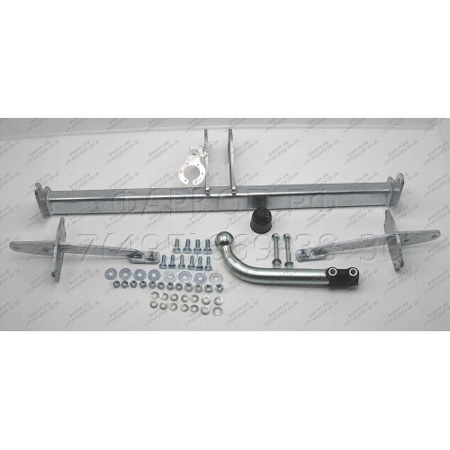 O063A GALIA Полностью оцинкованный фаркоп на Opel Mokka 2012-2019, Chevrolet Tracker 2013-2015. Подрозетник убирается за бампер. Тип шара: A. Невидимый вырез бампера. Нагрузки: 1500/75 кг, масса фаркопа 16,22 кг