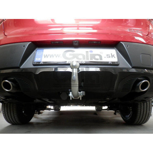 O074C GALIA Полностью оцинкованный фаркоп на Citroen C4 X 2023-, Opel Mokka 2020-, Jeep Avenger 2023-. Тип шара: C (горизонтальный съемный). Невидимый вырез бампера. Нагрузки: 1400/85 кг, масса фаркопа 17,37 кг