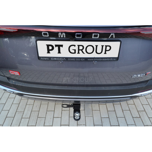 OMO-22-991122.00 PT GROUP Фаркоп на Omoda C5 2022-2024 без подрезки бампера. Тип шара: E (легкосъемный шар под квадрат). Нагрузки: 1500/75 кг, масса фаркопа 15,3 кг (без электрики в комплекте)