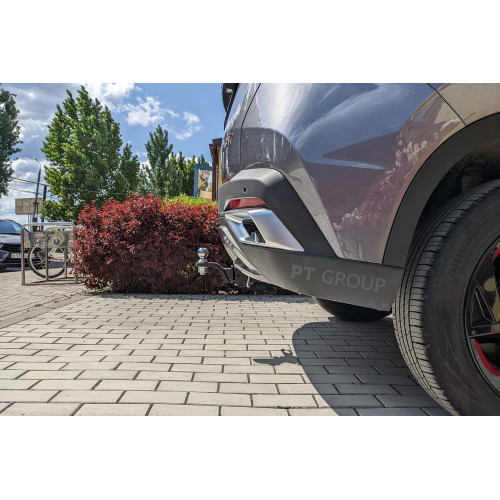 OMO-22-991122.00 PT GROUP Фаркоп на Omoda C5 2022-2024 без подрезки бампера. Тип шара: E (легкосъемный шар под квадрат). Нагрузки: 1500/75 кг, масса фаркопа 15,3 кг (без электрики в комплекте)