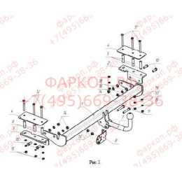 OP 03 AVTOS Фаркоп на Opel Astra H седан 2004-2009. Необходима подрезка бампера. Тип шара: A. Нагрузки: 1650/75 кг, масса фаркопа 18 кг (без электрики в комплекте)