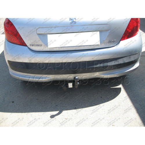 P-027 STEINHOF Фаркоп на Peugeot 207 хетчбек 3/5 дверей 2006-2012. Требуется подрезка бампера. Тип шара: A. Нагрузки: 1200/50 кг, масса фаркопа 16 кг (без электрики в комплекте)