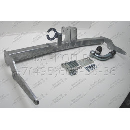 P003A GALIA Полностью оцинкованный фаркоп на Peugeot 206 хетчбек 3/5 дверей, купе, кабриолет 1998-2003. Подрозетник убирается за бампер. Тип шара: A. Подрезк