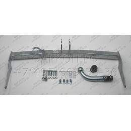P003A GALIA Полностью оцинкованный фаркоп на Peugeot 206 хетчбек 3/5 дверей, купе, кабриолет 1998-2003. Подрозетник убирается за бампер. Тип шара: A. Подрезк