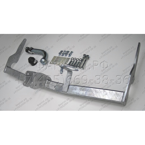P003A GALIA Полностью оцинкованный фаркоп на Peugeot 206 хетчбек 3/5 дверей, купе, кабриолет 1998-2003. Подрозетник убирается за бампер. Тип шара: A. Подрезка бампера. Нагрузки: 1100/50 кг, масса фаркопа 13,02 кг