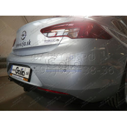 O071A GALIA Полностью оцинкованный фаркоп на Opel Insignia седан, кроме GSI 2017-2022. Подрозетник убирается за бампер. Тип шара: A. Невидимый вырез бампера. Н