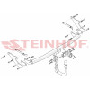 R-044 STEINHOF Фаркоп на Renault Scenic 2016-2018, Renault Grand Scenic 2018-2022 без подрезки бампера. Тип шара: AV (вертикальное быстросъемное крепление шара на ключе). Нагрузки: 1850/80 кг, масса фаркопа 22,2 кг (без электрики в комплекте)