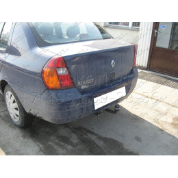 R-120 STEINHOF Фаркоп на Renault Symbol седан 1998-2008, 2008-2012 без снятия и подрезки бампера. Тип шара: H (сварное крепление шара). Нагрузки: 1200/75 кг, масса фарко