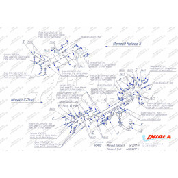R.A69 IMIOLA Фаркоп Renault Koleos 2017-2020, Nissan X-Trail T32 2017-2022. Тип шара: быстросъемный шар с вертикальным съемом. Нагрузки: 2000/100 кг (без электрики в комплекте