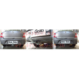 R083C GALIA Полностью оцинкованный фаркоп на Renault Symbol седан 2000-2008, 2008-2012. Тип шара: C (горизонтальный съемный). Установка без снятия и выреза бампер
