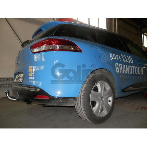 R085C GALIA Полностью оцинкованный фаркоп на Renault Clio GrandTour III универсал 2008-2013, Clio GrandTour IV универсал 2008-2013. Подрозетник убирается за бампер. Тип шара: C (горизонтальный съемный). Установка без снятия и выреза бампера. Нагрузки: 120