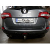 R092C GALIA Полностью оцинкованный фаркоп на Renault Koleos 2008-2016. Подрозетник убирается за бампер. Тип шара: C (горизонтальный съемный). Без выреза бампера. Нагрузки: 2000/100 кг, масса фаркопа 18,85 кг