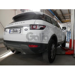 R093C GALIA Полностью оцинкованный фаркоп на Land Rover Range Rover Evoque 2011-2019. Тип шара: C (горизонтальный съемный). Невидимый вырез бампера. Нагрузки: 2000/125 