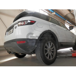 R093C GALIA Полностью оцинкованный фаркоп на Land Rover Range Rover Evoque 2011-2019. Тип шара: C (горизонтальный съемный). Невидимый вырез бампера. Нагрузки: 2000/125 
