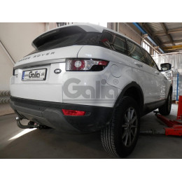R093C GALIA Полностью оцинкованный фаркоп на Land Rover Range Rover Evoque 2011-2019. Тип шара: C (горизонтальный съемный). Невидимый вырез бампера. Нагрузки: 2000/125 