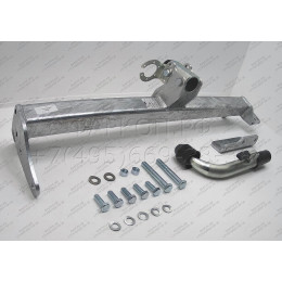 R093C GALIA Полностью оцинкованный фаркоп на Land Rover Range Rover Evoque 2011-2019. Тип шара: C (горизонтальный съемный). Невидимый вырез бампера. Нагрузки: 2000/125 