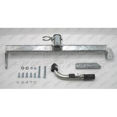 R093C GALIA Полностью оцинкованный фаркоп на Land Rover Range Rover Evoque 2011-2019. Тип шара: C (горизонтальный съемный). Невидимый вырез бампера. Нагрузки: 2000/125 кг, масса фаркопа 16,07 кг