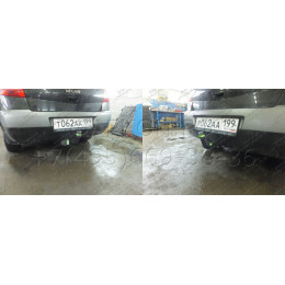 R103-A Лидер-плюс ТСУ для Renault Megane 2 седан 2003-2009 без выреза бампера. Нагрузки: 1100/75 кг, масса фаркопа 14,94 кг (без электрики в комплекте)