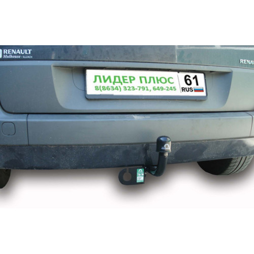 R105-A Лидер-плюс ТСУ для Renault Scenic 2003-2009 без выреза бампера. Нагрузки: 1200/75 кг, масса фаркопа 14,74 кг (без электрики в комплекте)