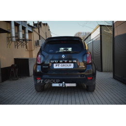 RDU-16-991124.00 PT GROUP Распродажа! Фаркоп с нержавеющей накладкой на Renault Duster 2016-2020 без подрезки бампера. Тип шара: E (легкосъемный шар под квадрат). Н