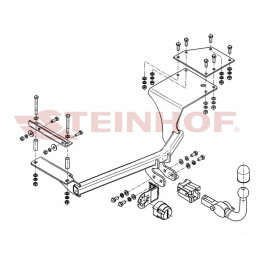 S-375 STEINHOF Фаркоп на Opel Agila B (только 1,2 л) 2007-2014, Suzuki Splash (только 1,2 л) 2008-2015 без снятия и подрезки бампера. Тип шара: AH (горизонтальное быстросъемно