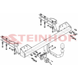 S-416 STEINHOF Фаркоп на Subaru Legacy универсал 2009-2018. Требуется подрезка бампера. Тип шара: A. Нагрузки: 1800/80 кг, масса фаркопа 19,8 кг (без электрики в комп