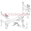S-486 STEINHOF Фаркоп на SsangYong Rexton 2WD / 4WD (кроме версии с полноразмерной запаской) (в т.ч. версии с AdBlue) дорестайлинг 2017-2020 без подрезки бампера. Тип шара: AV (вертикальное быстросъемное крепление шара на ключе). Нагрузки: 3500/140 кг, ма