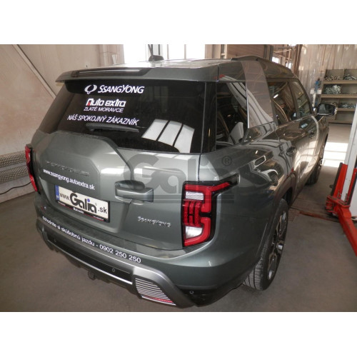S145V GALIA Полностью оцинкованный фаркоп на KGM Torres 2023-, SsangYong Torres 2022-2023. Подрозетник убирается за бампер. Тип шара: AV (вертикальное быстросъемное крепление шара на ключе). Невидимый вырез бампера. Нагрузки: 1600/100 кг, масса фаркопа 18