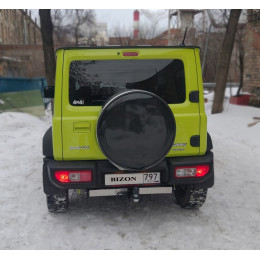 FA 0350-E(N) Бизон Фаркоп с хромированной накладкой на Suzuki Jimny 2018- без подрезки бампера. Тип шара: E (легкосъемный шар под квадрат). Нагрузки: 1800/130 к