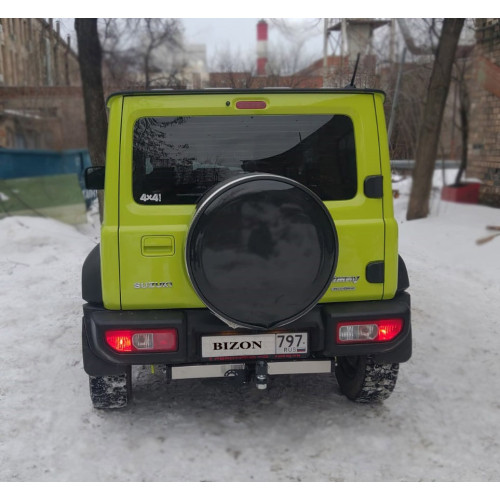 FA 0350-E(N) Бизон Фаркоп с хромированной накладкой на Suzuki Jimny 2018- без подрезки бампера. Тип шара: E (легкосъемный шар под квадрат). Нагрузки: 1800/130 кг. Не комплектуется электрикой