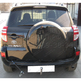 T-188 STEINHOF Фаркоп на Toyota RAV4 с запасным колесом на двери 2006-2013 без подрезки бампера. Тип шара: A. Нагрузки: 2000/90 кг, масса фаркопа 22,1 кг (без электр