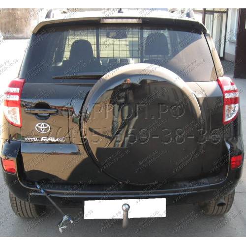 T-188 STEINHOF Фаркоп на Toyota RAV4 с запасным колесом на двери 2006-2013 без подрезки бампера. Тип шара: A. Нагрузки: 2000/90 кг, масса фаркопа 22,1 кг (без электрики в комплекте)