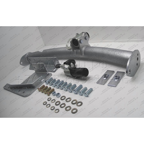 T050C GALIA Полностью оцинкованный фаркоп на Toyota Land Cruiser 100 1998-2008, Lexus LX470 1998-2008. Тип шара: C (горизонтальный съемный). Установка без снятия и выреза бампера. Нагрузки: 3500/140 кг, масса фаркопа 25,87 кг