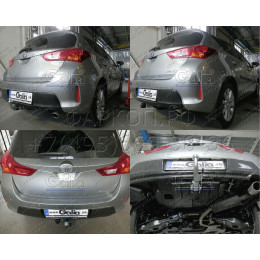 T056A GALIA Полностью оцинкованный фаркоп на Toyota Auris хетчбек 2007-2013, 2013-2018. Тип шара: A. Установка без снятия и выреза бампера. Нагрузки: 1600/75 кг, масс